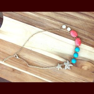 Starfish jeweled necklace